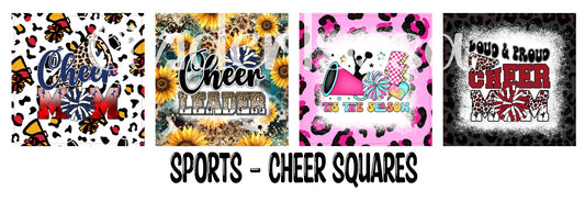 Sports - Cheer Squares Cardstock Only for freshies - NO MOLD for Aroma Bead Molds, Premium Cardstock Images