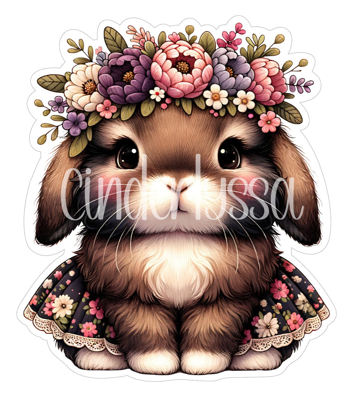 Spring Flowers Brown Bunny Cardstock Silicone Mold, Aroma Bead Molds, Premium Cardstock Images