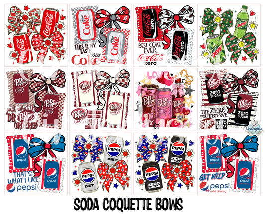 2 inch Square Soda Coquette Bows Cardstock Only for freshies - NO MOLD: Aroma Bead Molds, Premium Cardstock Image