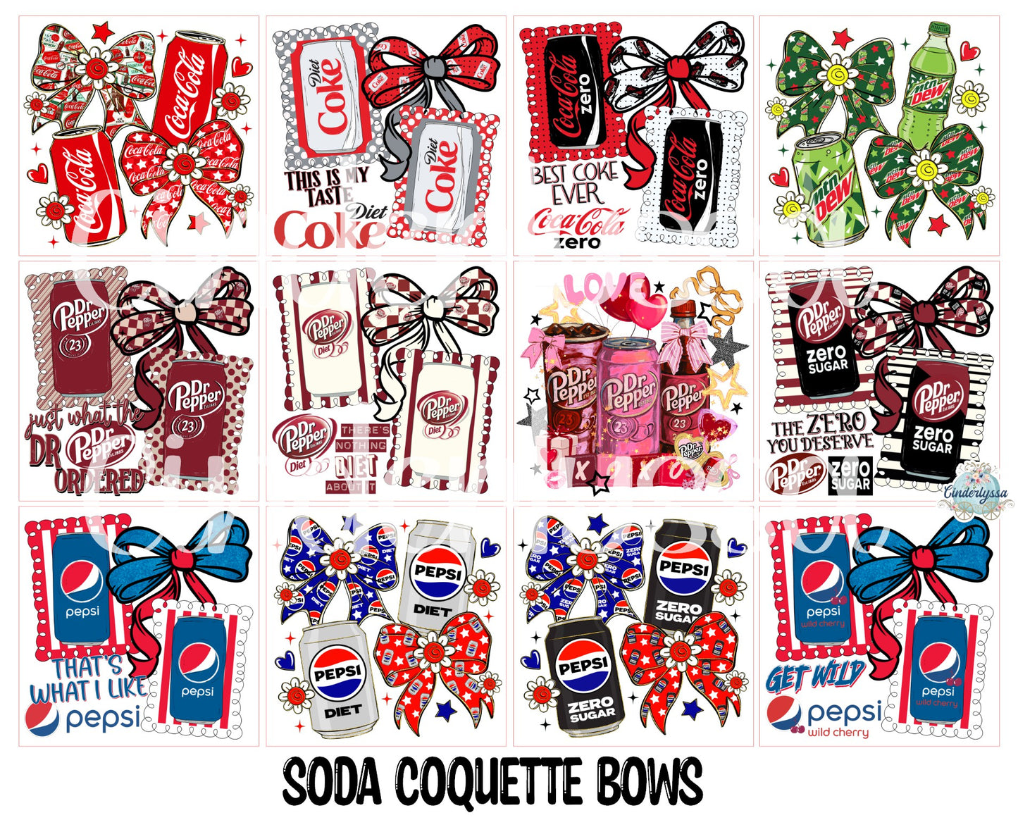 3 inch Square Soda Coquette Bows Cardstock Only for freshies - NO MOLD: Cardstock Silicone Mold, Premium Cardstock Image