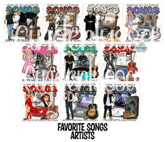 2.5 inch Square Favorite Songs Artists Cardstock Only for freshies - NO MOLD: Cardstock Silicone Mold, for Aroma Bead Molds, Premium Cardstock Images
