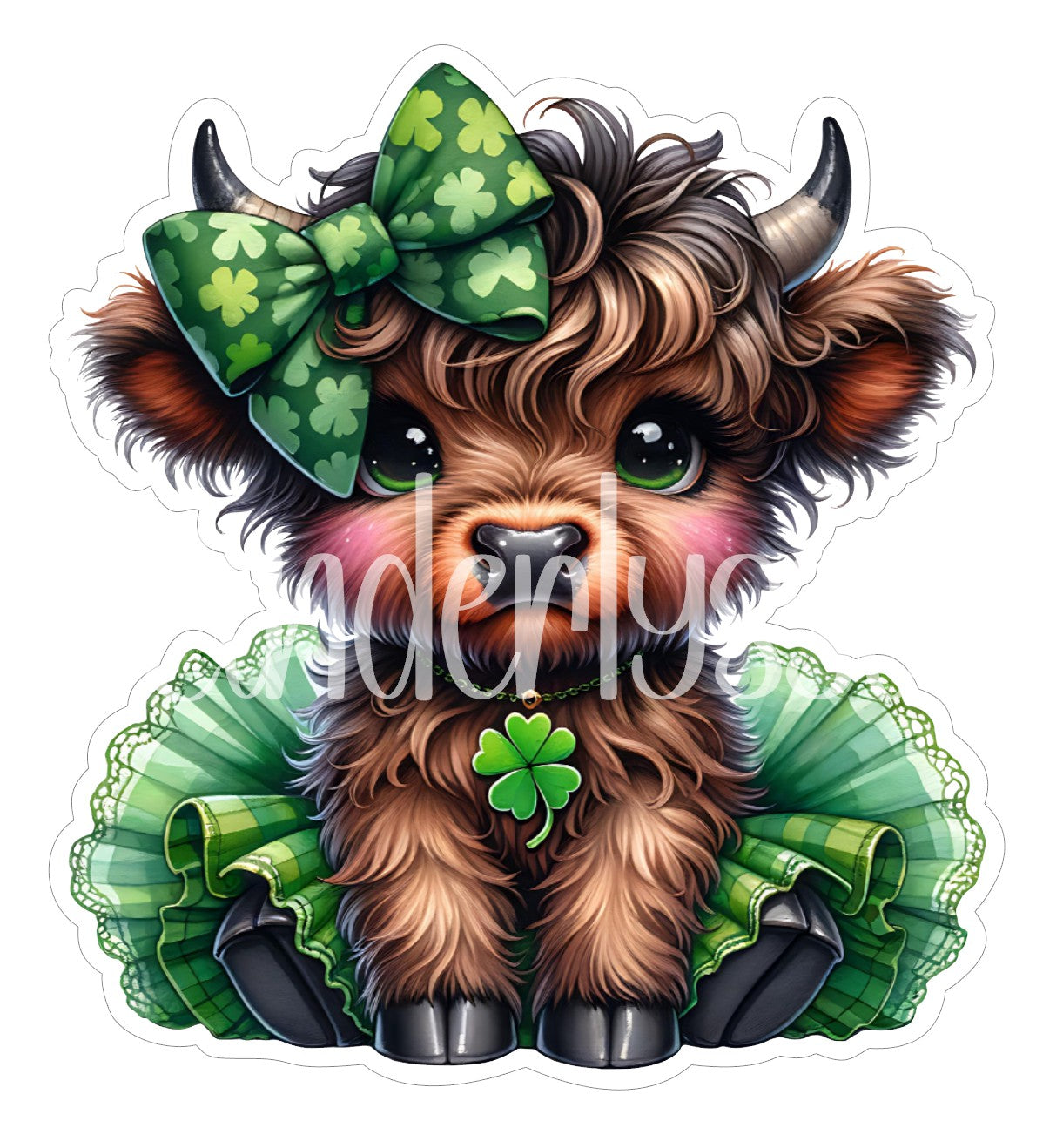 St. Patrick's Day Highland Cow Cardstock Silicone Mold, Aroma Bead Molds, Premium Cardstock Images