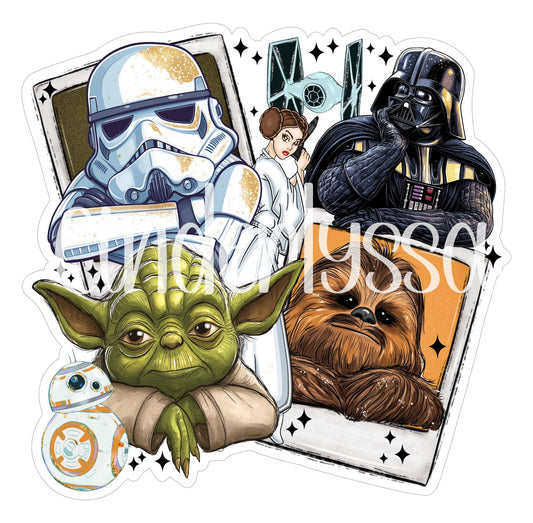 Star Wars Collage Cardstock Silicone Mold, Aroma Bead Molds, Premium Cardstock Images