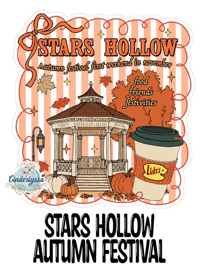 Stars Hollow Autumn Festival Cardstock Silicone Mold, Aroma Bead Molds, Car Freshies, Premium Cardstock Images