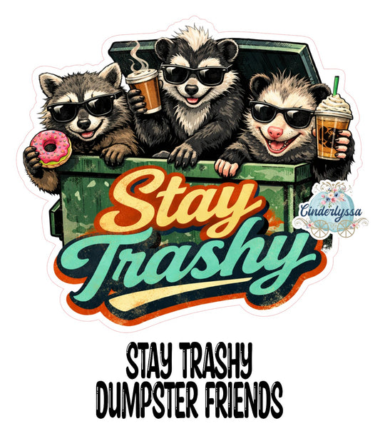 Stay Trashy Dumpster Friends for Cardstock Silicone Mold, Aroma Bead Molds, Premium Cardstock Images