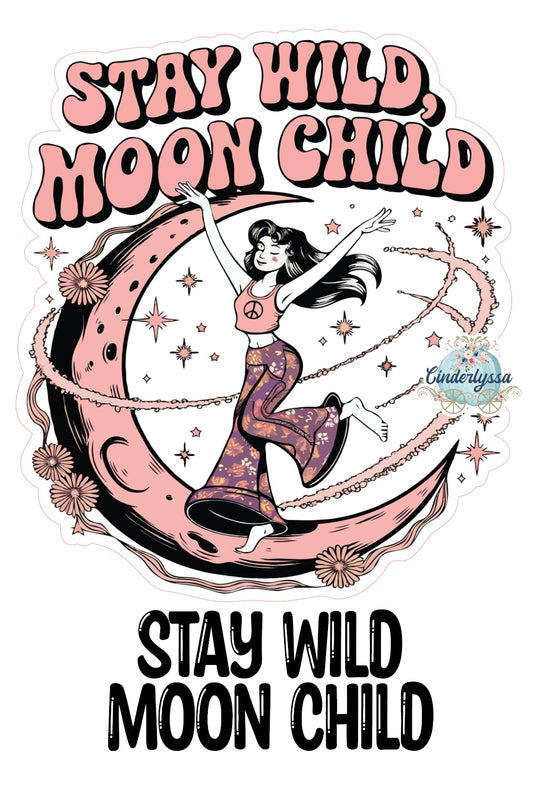 Stay Wild Moon Child Cardstock Silicone Mold, Aroma Bead Molds, Premium Cardstock Images