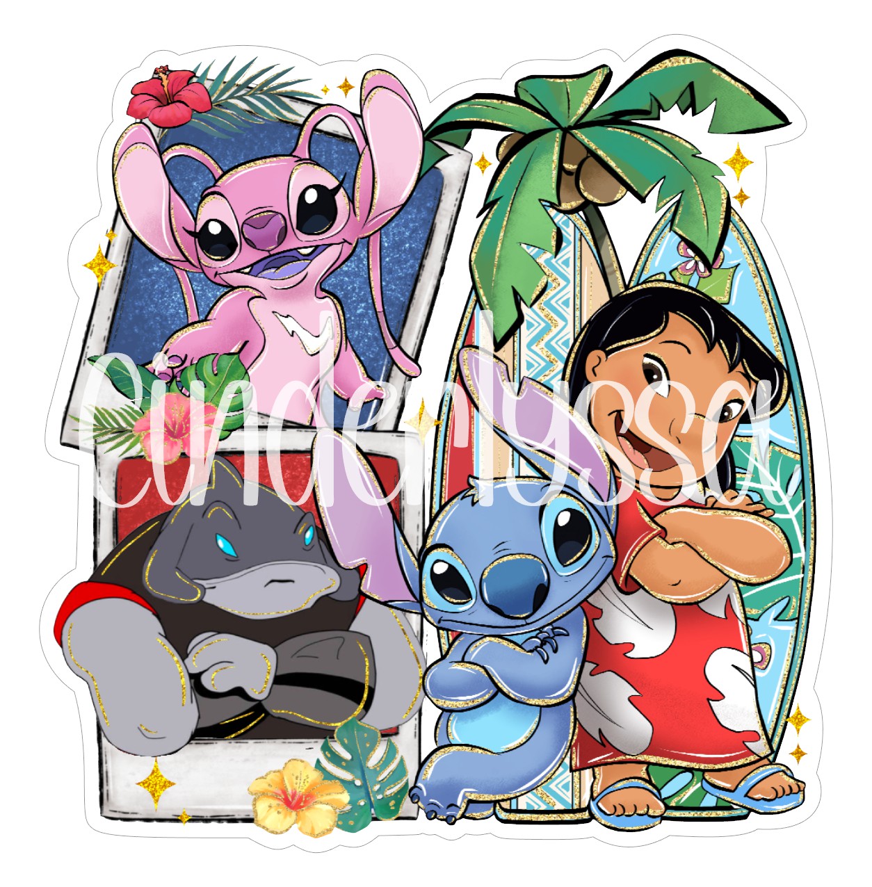 Stitch Collage Cardstock Silicone Mold, for Aroma Bead Molds, Premium Cardstock Images