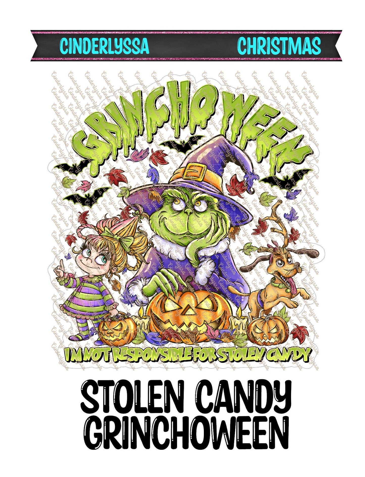 Stolen Candy Grinchoween Cardstock Silicone Mold, Aroma Bead Molds, Car Freshies, Premium Cardstock Images