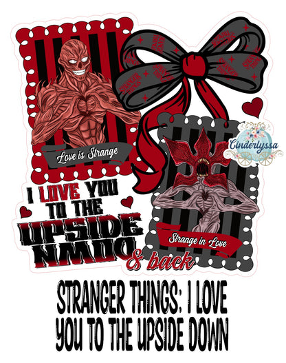 Stranger Things: I Love You To The Upside Down Cardstock Silicone Mold, Aroma Bead Molds, Premium Cardstock Images