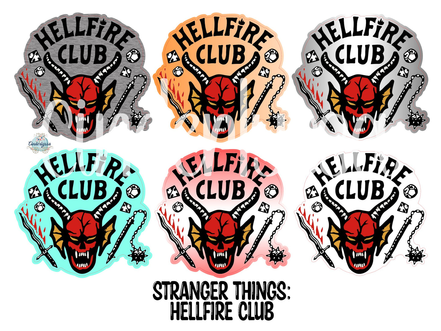Stranger Things Hellfire Club Cardstock Silicone Mold, Aroma Bead Molds, Premium Cardstock Images