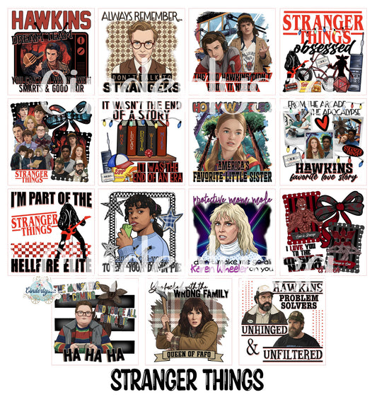 2 inch Square Stranger Things Cardstock Only for freshies - NO MOLD: Aroma Bead Molds, Premium Cardstock Image