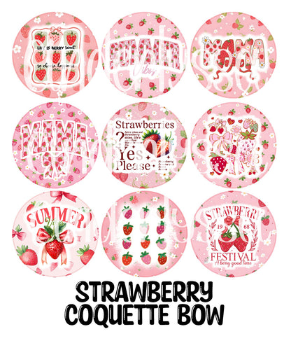 3.75 inch Round: Strawberry Coquette Bow for Cardstock Silicone Mold, for Aroma Bead Molds, Premium Cardstock Images