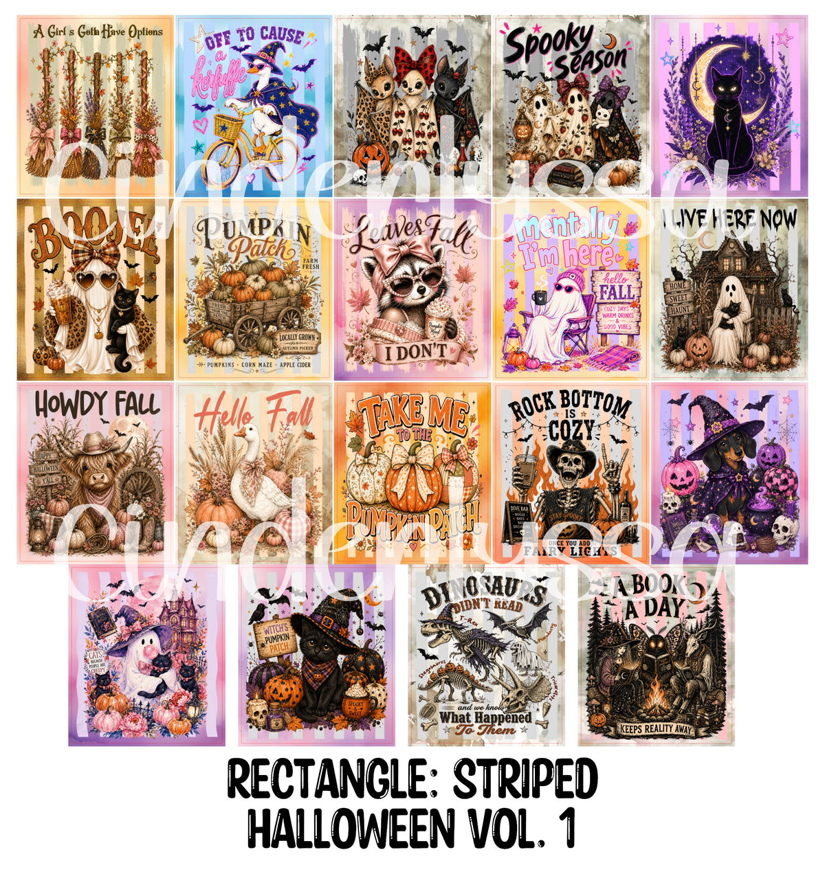 3x3.5 inch Rectangle: Striped Halloween Vol. 1 Theme With .25 inch Curved Edge Cardstock/Picture With Curved Edge Cardstock Silicone Mold, Aroma Bead Molds