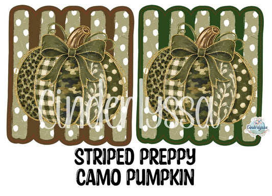 Striped Preppy Camo Pumpkin Cardstock Silicone Mold, Aroma Bead Molds, Premium Cardstock Images