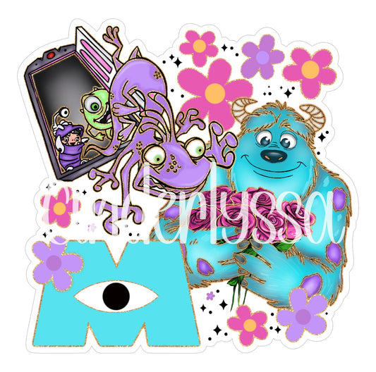 Sulley: Monsters Inc. Collage for Cardstock Silicone Mold, for Aroma Bead Molds, Premium Cardstock Images
