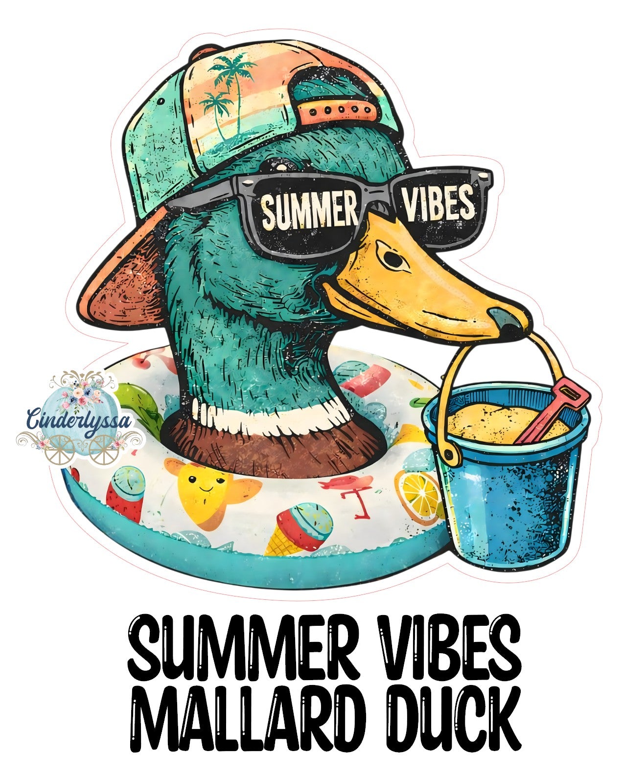 Summer Vibes Mallard Duck Cardstock Silicone Mold for Aroma Bead Molds, Premium Cardstock Images