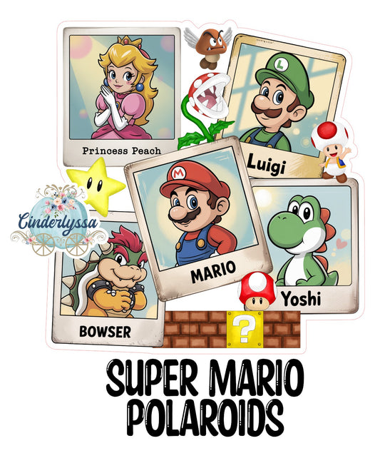 Super Mario Polaroids Cardstock Silicone Mold, Aroma Bead Molds, Premium Cardstock, Silicone Cardstock Freshies