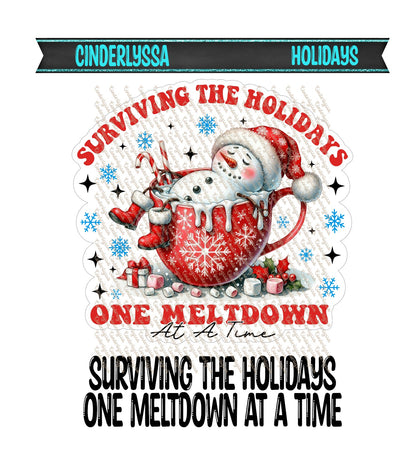 Surviving The Holidays One Meltdown At A Time Cardstock Silicone Mold, Aroma Bead Molds, Premium Cardstock Images, Car Freshie Molds