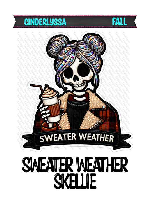Sweater Weather Skellie Cardstock Silicone Mold, Aroma Bead Molds, Car Freshies, Premium Cardstock Images