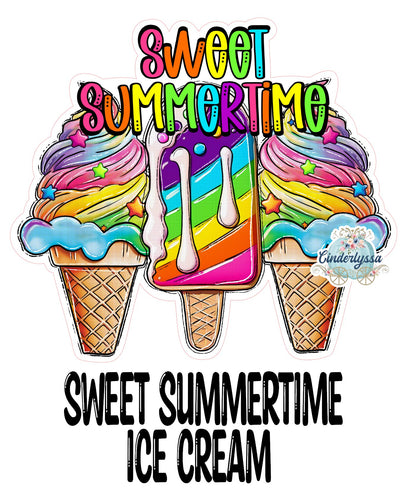Sweet Summertime Ice Cream Cardstock Silicone Mold, Premium Cardstock Images