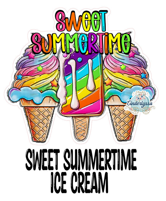 Sweet Summertime Ice Cream Cardstock Silicone Mold, Premium Cardstock Images