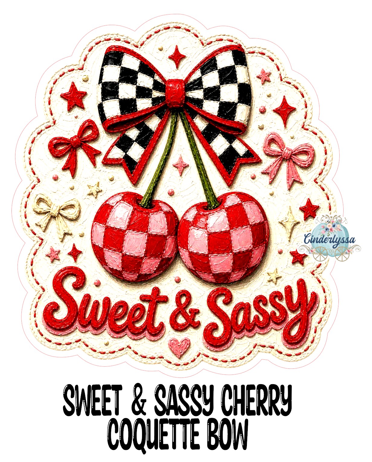 Sweet & Sassy Cherry Coquette Bow Cardstock Silicone Mold, Aroma Bead Molds, Premium Cardstock Images