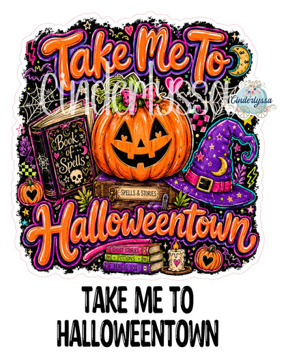 Take Me To Halloweentown Cardstock Silicone Mold, Aroma Bead Molds, Premium Cardstock Images