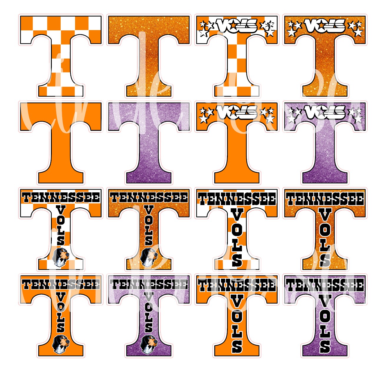 T: Tennessee Vols Cardstock Silicone Mold, Aroma Bead Molds, Premium Cardstock Images