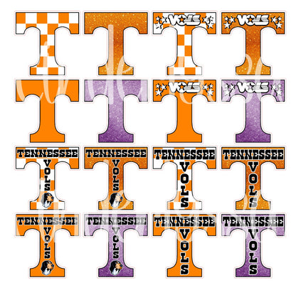 T: Tennessee Vols Cardstock Silicone Mold, Aroma Bead Molds, Premium Cardstock Images