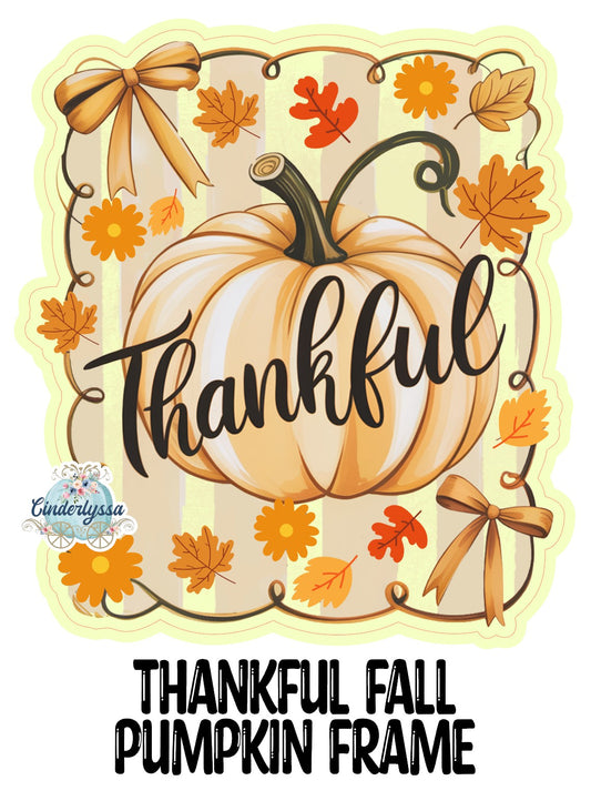 Thankful Fall Pumpkin Frame Cardstock Silicone Mold, Aroma Bead Molds, Premium Cardstock Images