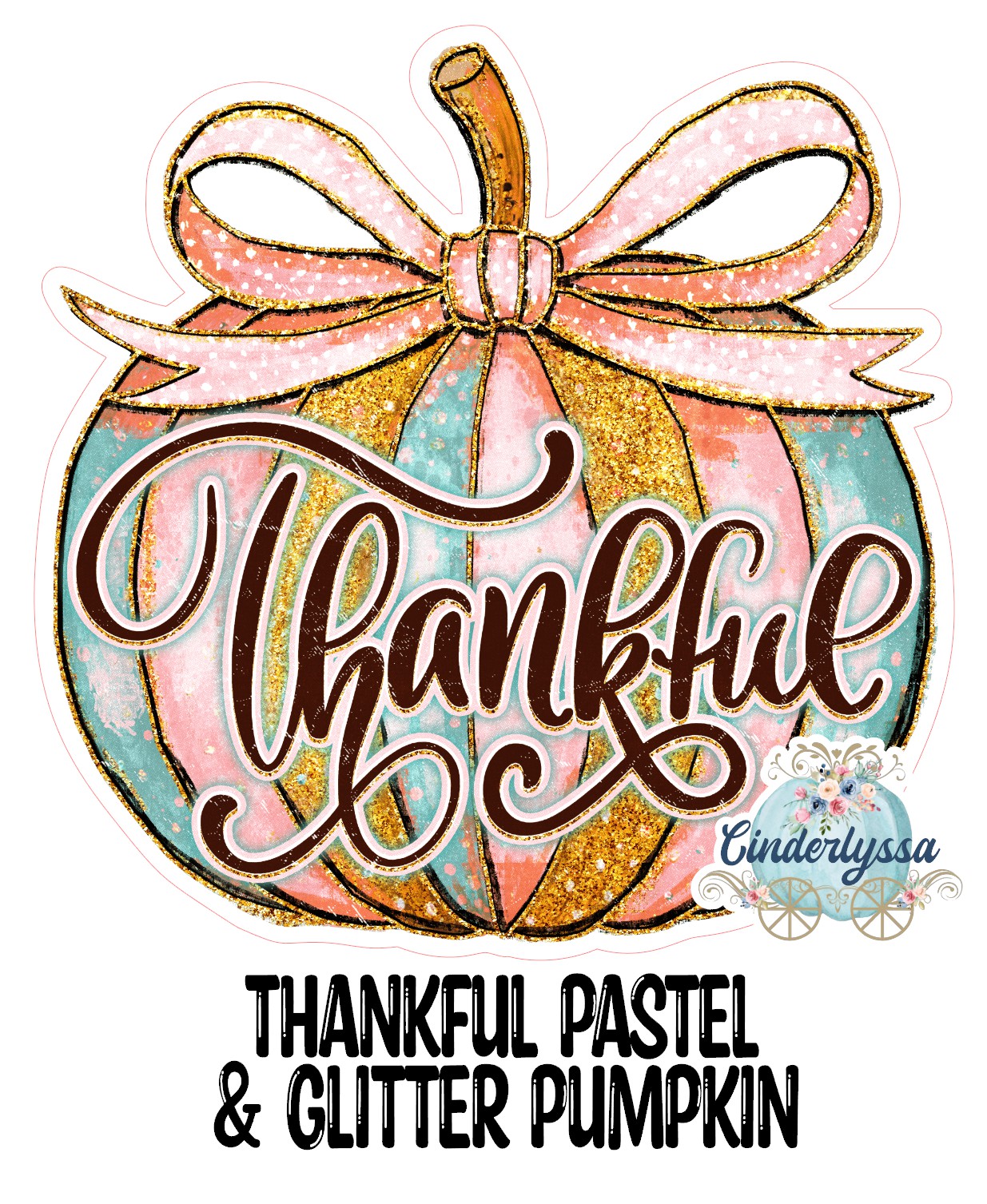 Thankful Pastel and Glitter Pumpkin Cardstock Silicone Mold, Aroma Bead Molds, Premium Cardstock Images