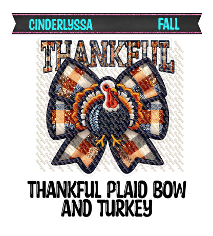 Thankful Plaid Bow and Turkey Cardstock Silicone Mold, Aroma Bead Molds, Premium Cardstock Images