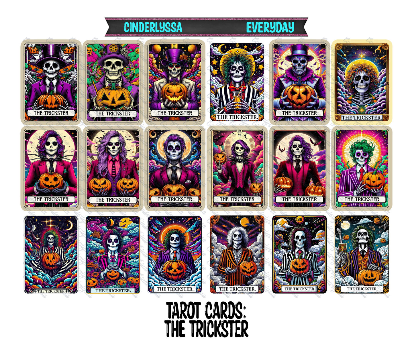 VENT CLIP: Tarot Cards: Group 3 (Horror Movie Slashers) Two Cavity Small Vent Clip Size Cardstock Silicone Mold, Aroma Bead Molds, Premium Cardstock Images