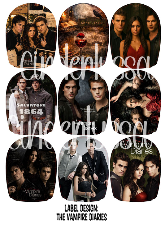 Label Design: The Vampire Diaries Cardstock Silicone Mold, Aroma Bead Molds, Car Freshies, Premium Cardstock Images