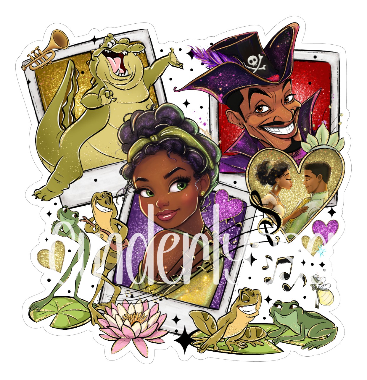 Tiana Collage Cardstock Silicone Mold, Aroma Bead Molds, Premium Cardstock Images