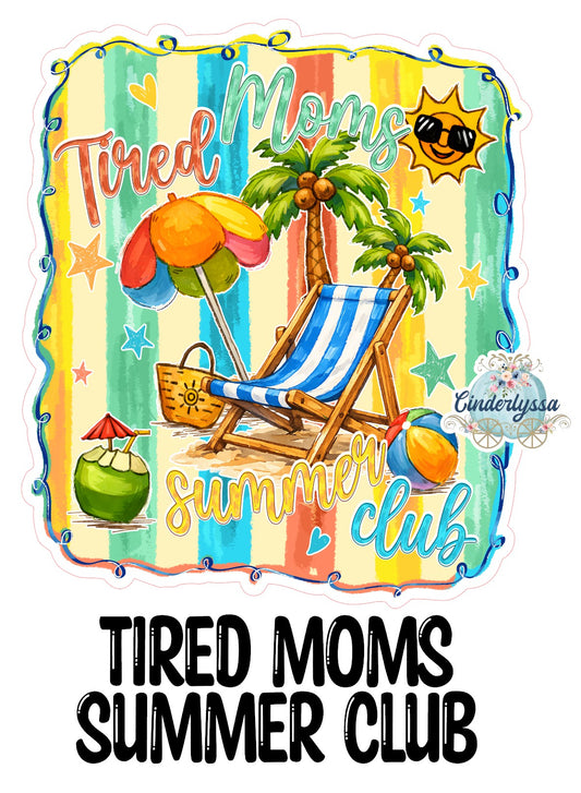 Tired Moms Summer Club Cardstock Silicone Mold, Aroma Bead Molds, Premium Cardstock Images