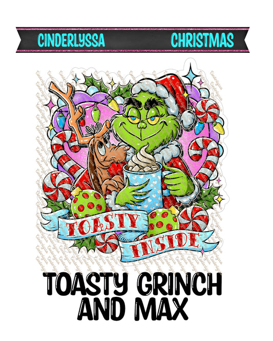 Toasty Grinch and Max Cardstock Silicone Mold, Aroma Bead Molds, Car Freshies, Premium Cardstock Images
