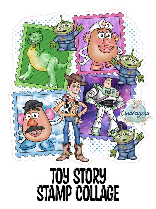 Toy Story Stamp Collage Cardstock Silicone Mold, Aroma Bead Molds, Premium Cardstock Images