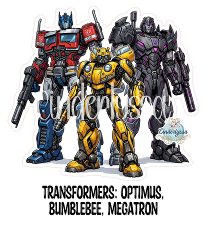 Transformers: Optimus, Bumblebee, Megatron Cardstock Silicone Mold, Aroma Bead Molds, Premium Cardstock Images