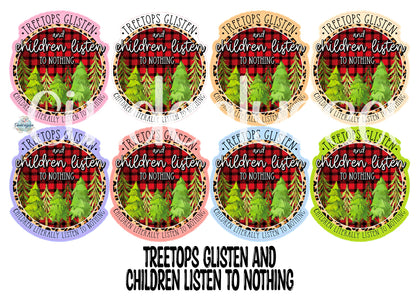 Treetops Glisten Children Listen to Nothing Cardstock Silicone Mold, Aroma Bead Molds, Premium Cardstock Images