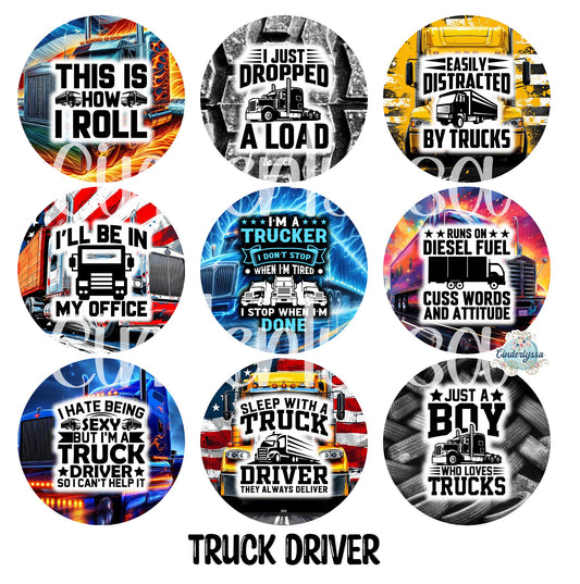 3.75 inch Round Truck Driver for Cardstock Silicone Mold, for Aroma Bead Molds, Premium Cardstock Images