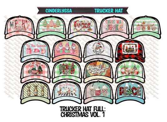 Trucker Hat: Christmas Vol. 1 Theme Mix Cardstock Silicone Mold, Aroma Bead Molds, Premium Cardstock Images