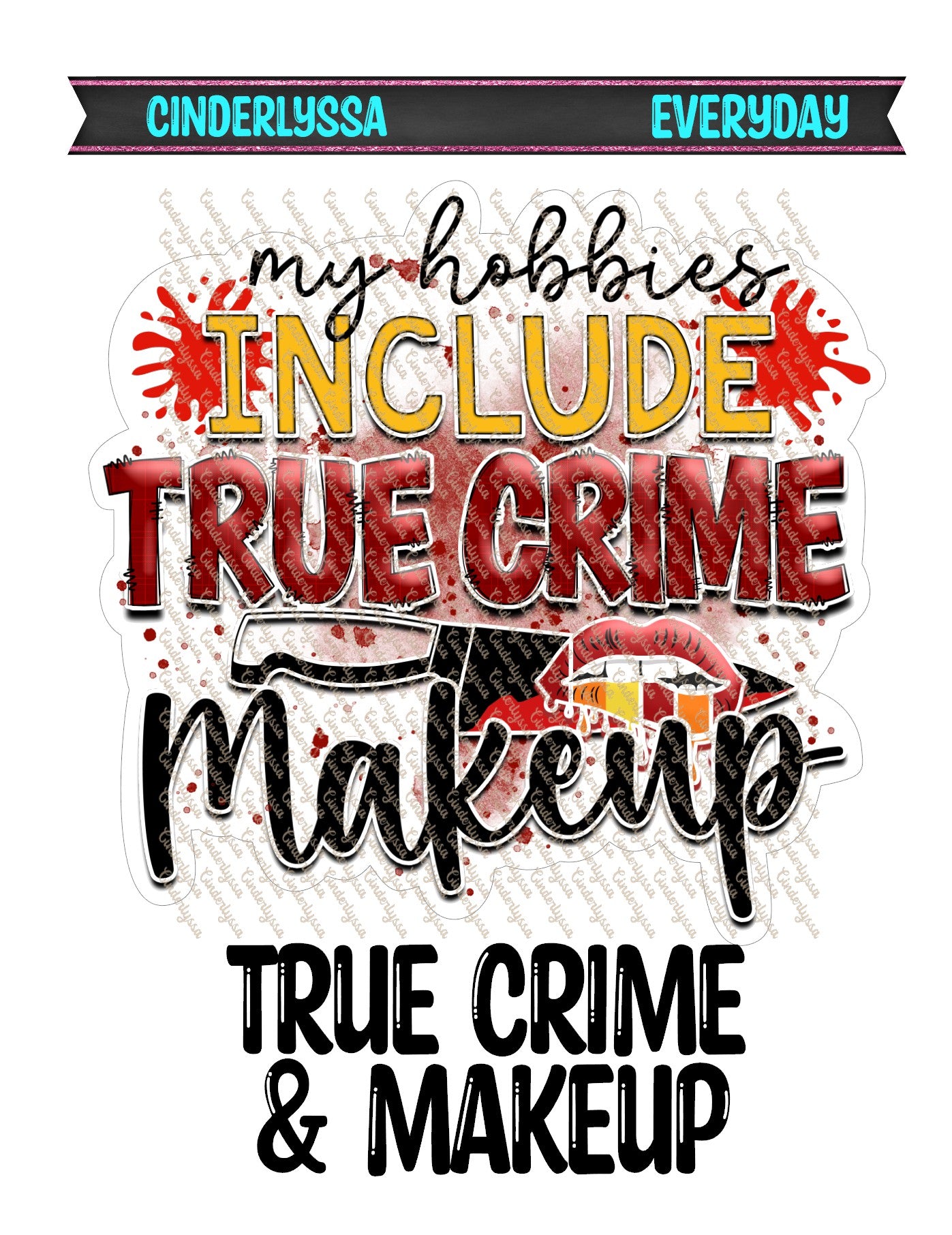 True Crime & Makeup Cardstock Silicone Mold, Aroma Bead Molds, Murder, ID Channel, Premium Cardstock Images