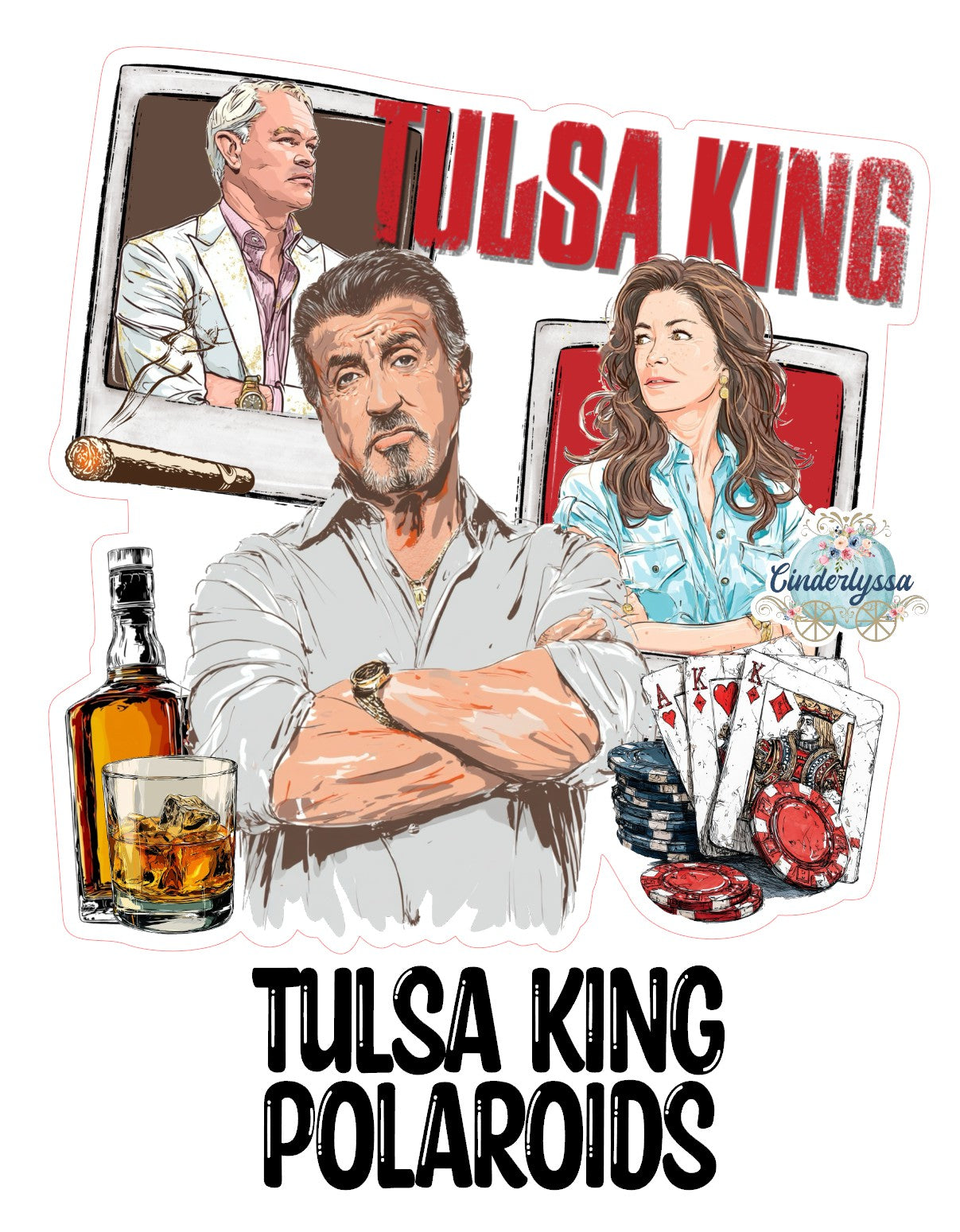 Tulsa King Polaroids Cardstock Silicone Mold, Aroma Bead Molds, Car Freshies, Premium Cardstock Images
