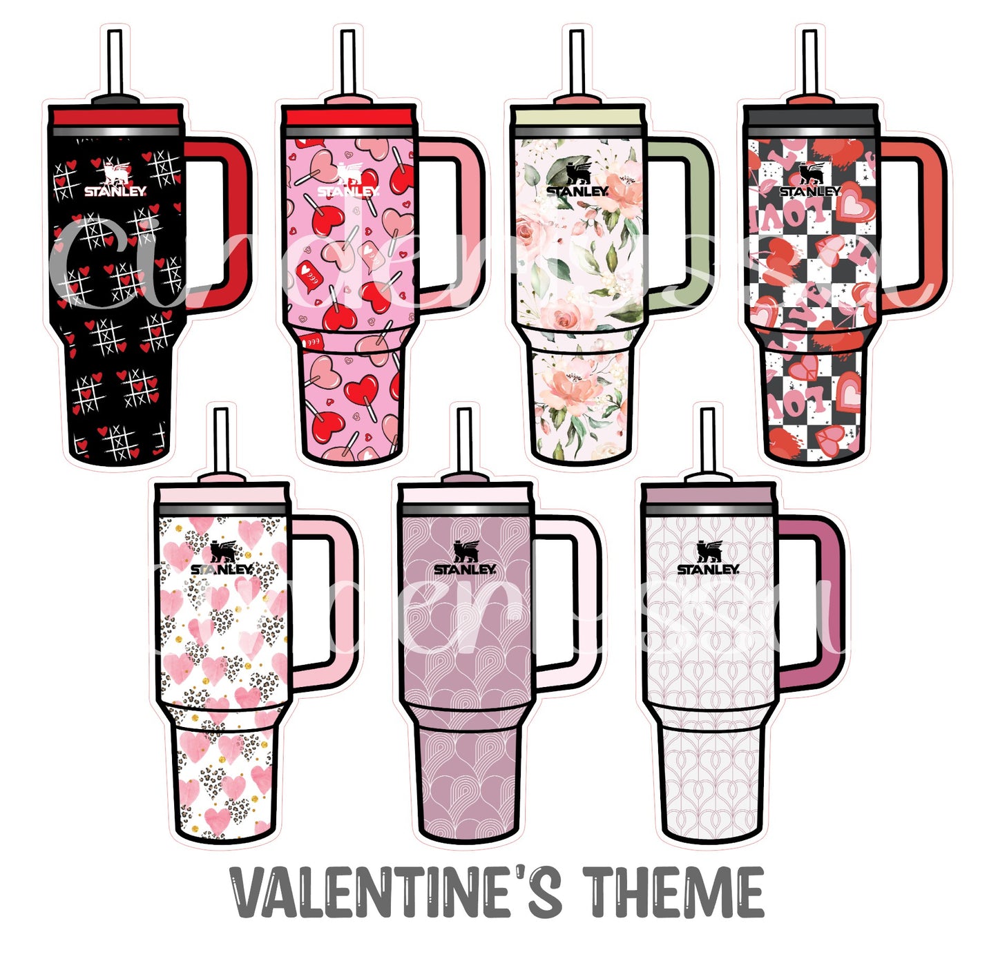 Tumbler Cup: Style 2 Single Themes Cardstock Silicone Mold, Aroma Bead Molds, Premium Cardstock Images