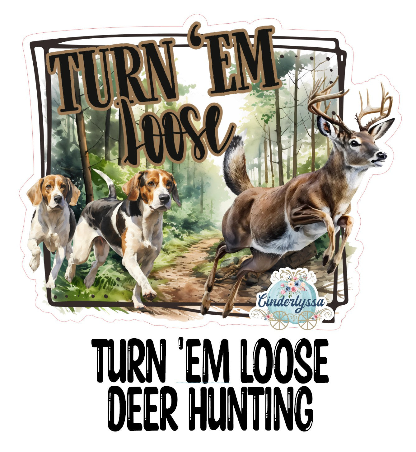 Turn Em' Loose Deer Hunting Cardstock Silicone Mold for Aroma Bead Molds, Premium Cardstock Images