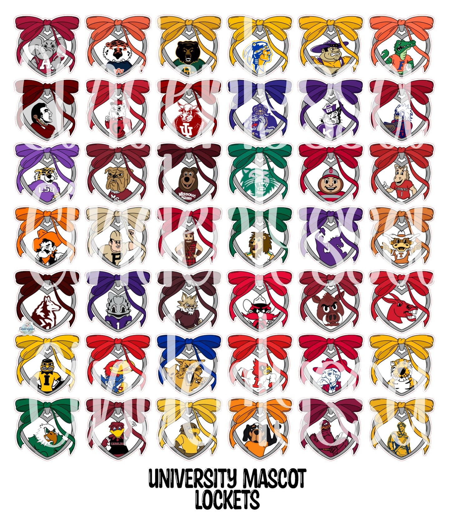 University Mascot Lockets Cardstock Silicone Mold, Aroma Bead Molds, Premium Cardstock Images