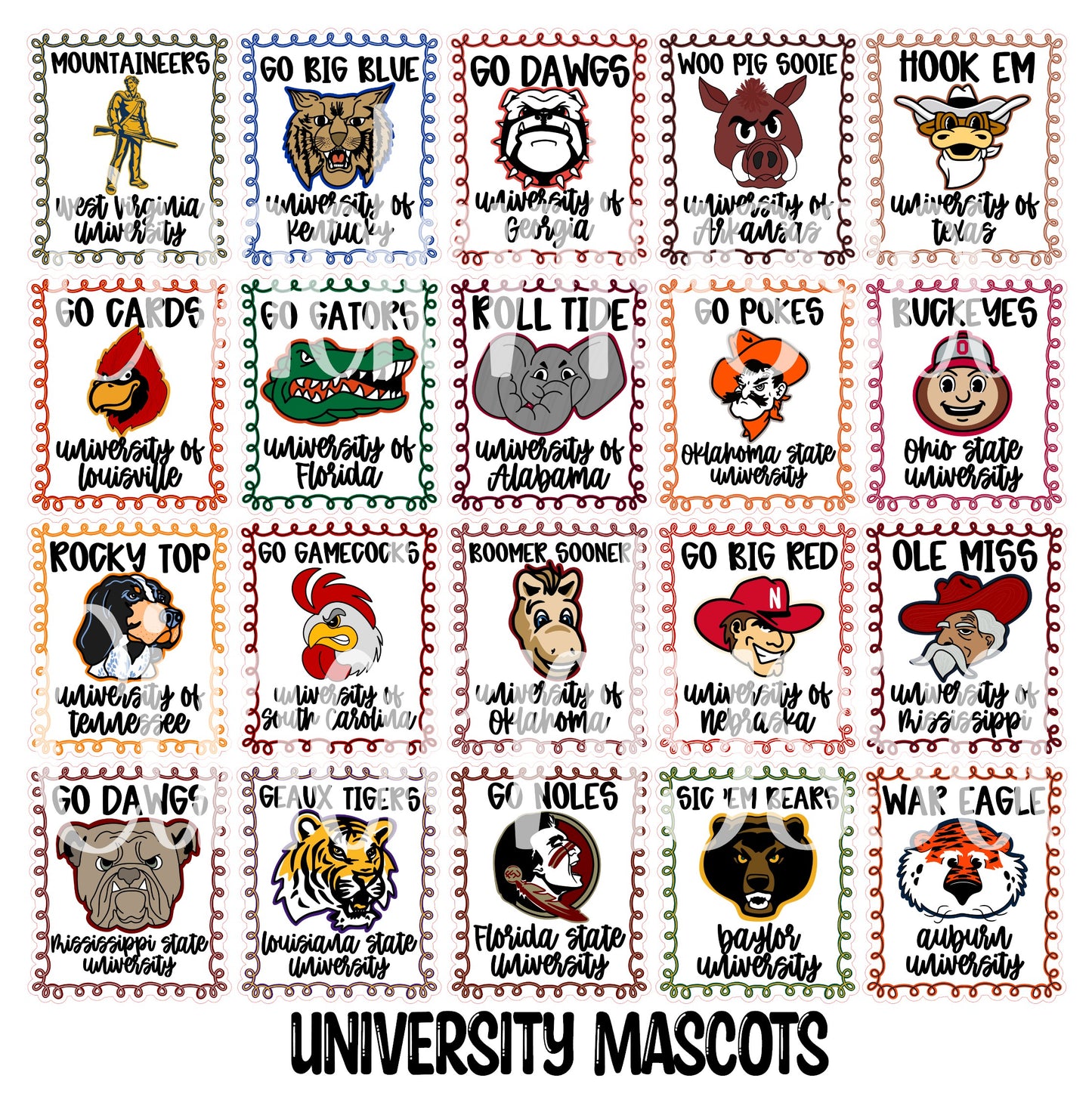University Mascots Cardstock Silicone Mold, Aroma Bead Molds, Premium Cardstock Images