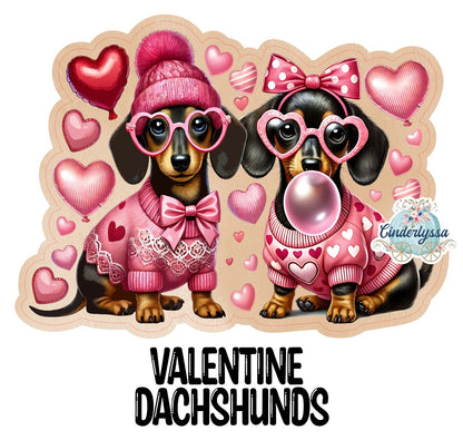 Valentine Dachshunds Cardstock Silicone Mold, Aroma Bead Molds, Premium Cardstock Images