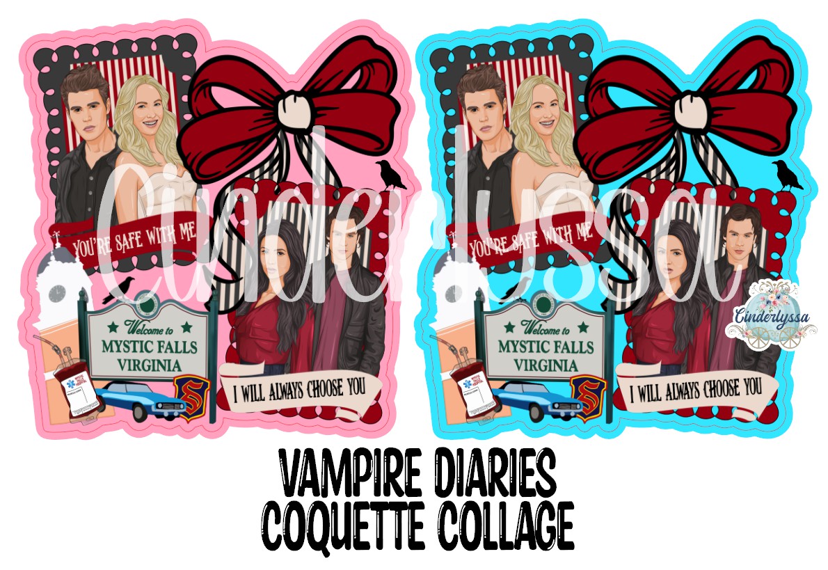 Vampire Diaries Coquette Collage Cardstock Silicone Mold, Aroma Bead Molds, Premium Cardstock Images